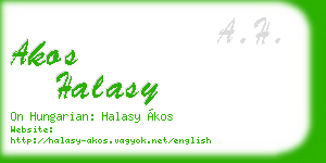 akos halasy business card