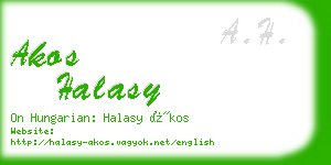 akos halasy business card